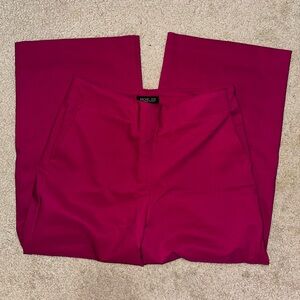 Fuchsia Wide Leg Trousers